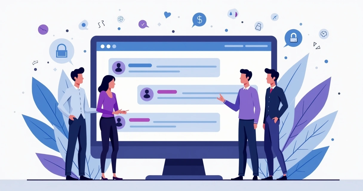 Tela de tecnologia de moderação de chatbot