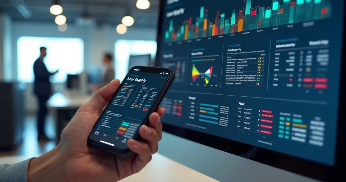 Tela de computador mostrando monitoramento de impressoras 