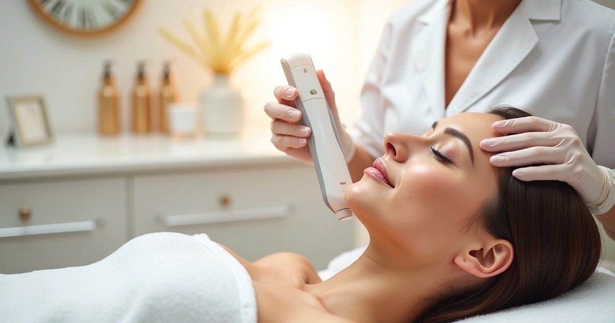 Aplicação de tecnologia estética na região do colo 