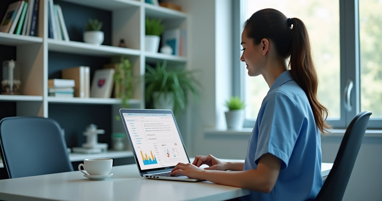 Gestor analisando CRM e tecnologia em clínica odontológica 