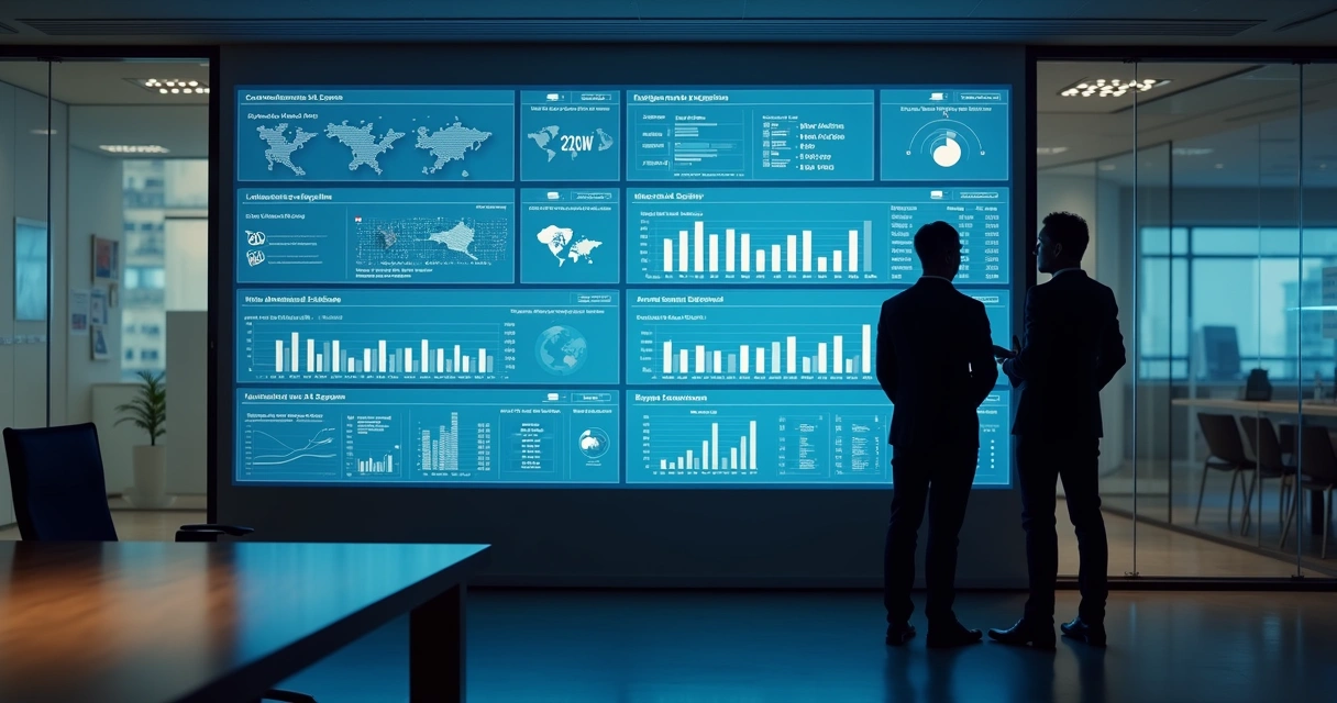 Painel digital exibindo automação de sequences no processo de vendas outbound 