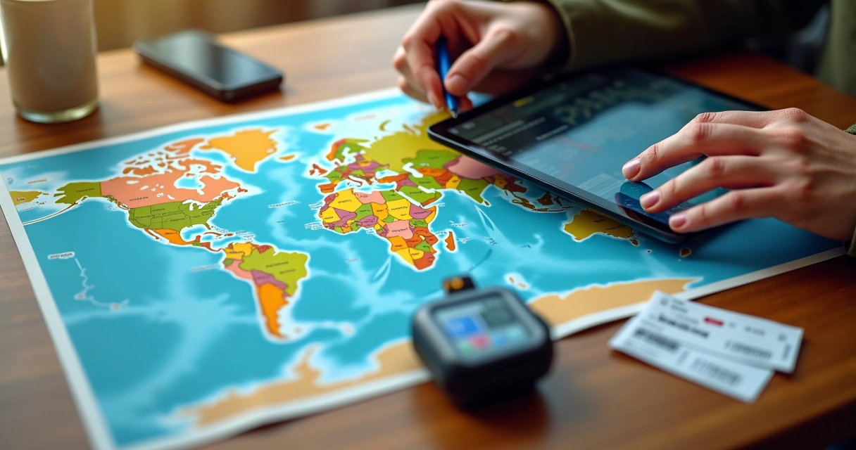 Roteiro de viagem com aplicativos conectados 