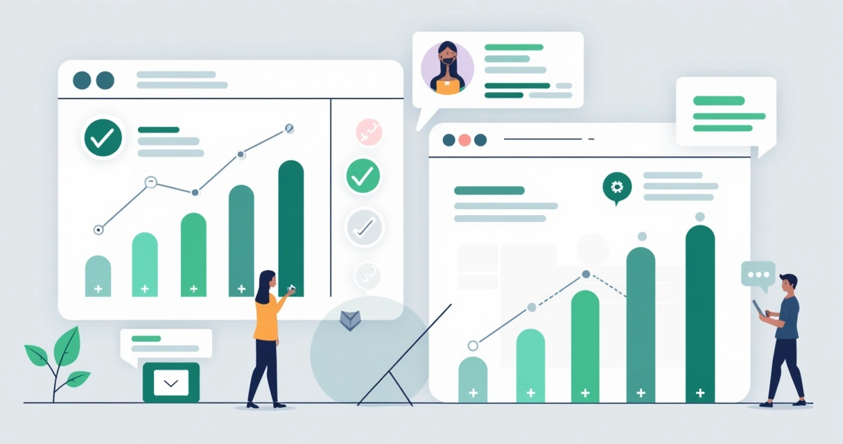Interface digital mostra automação avançada de split com gráficos claros 
