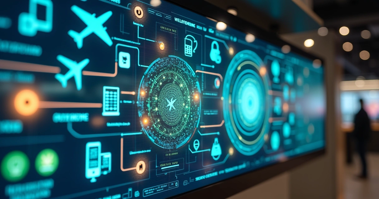 Painel digital com integrações e assistentes virtuais em viagem 