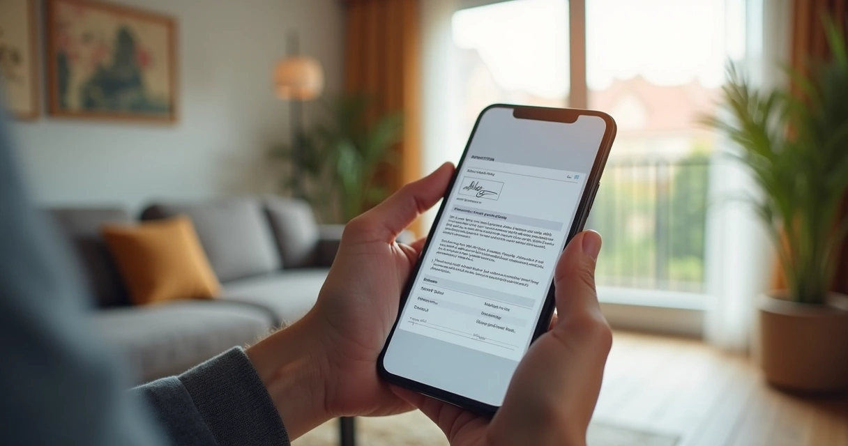 Assinatura eletrônica em vistoria digital pelo celular em imóvel 