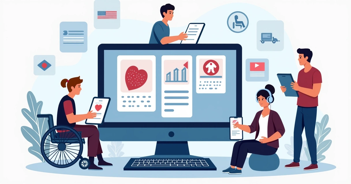 Várias tecnologias assistivas sendo usadas em campanha digital