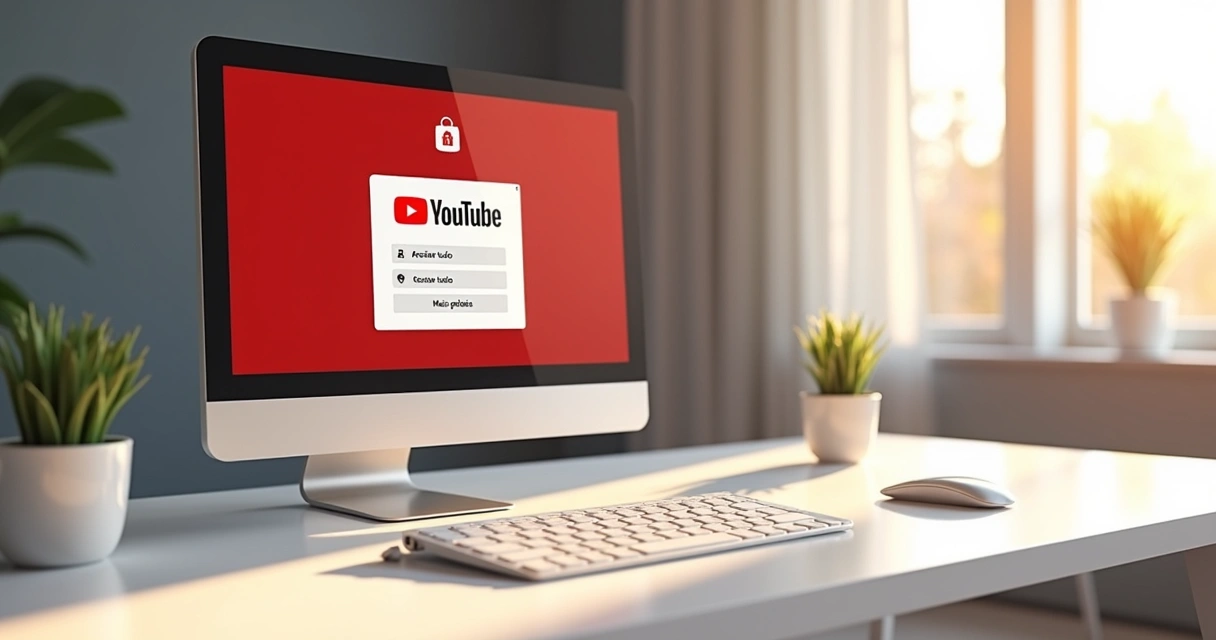 Aviso de cookies na tela de acesso ao YouTube 