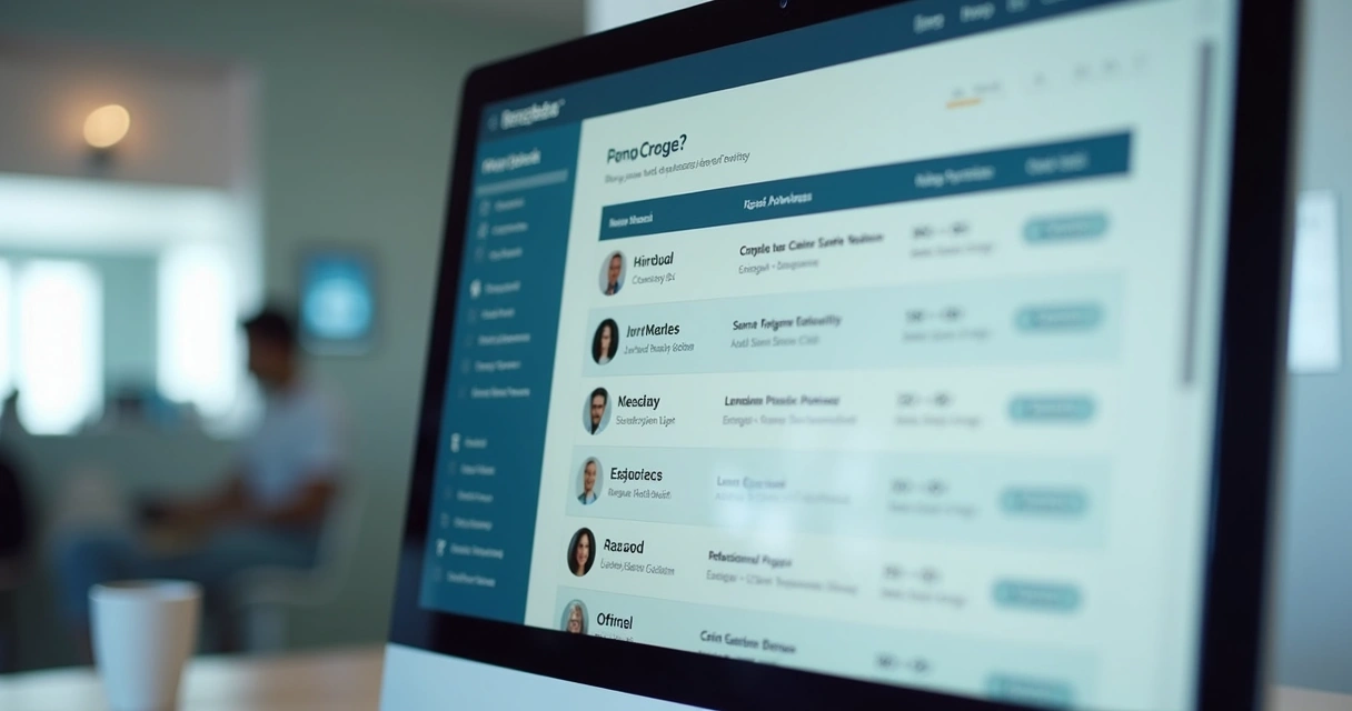 Tela de sistema de agendamento online com horários de clínica