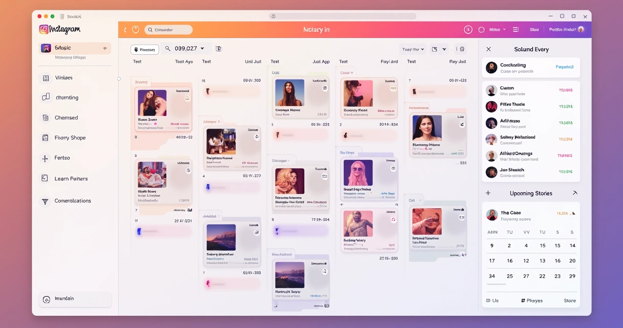 Painel digital mostra agendamento de posts e stories no Instagram 