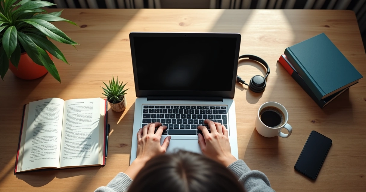 Notebook com tela antirreflexo em uma biblioteca 