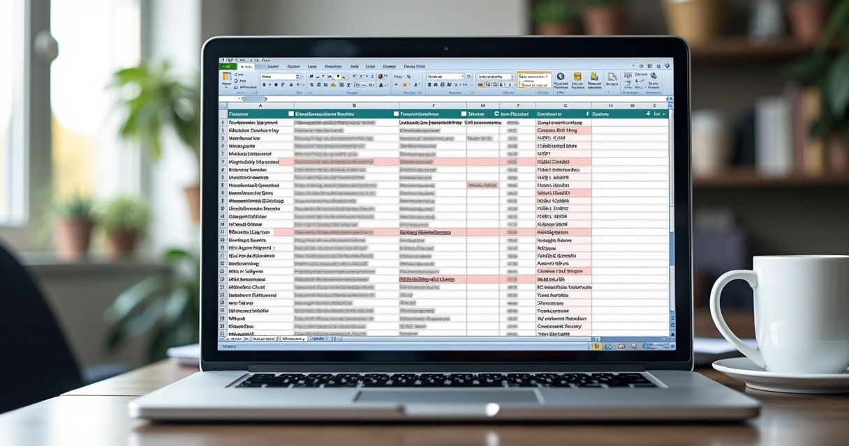 Planilha de dados de vendas desorganizada 