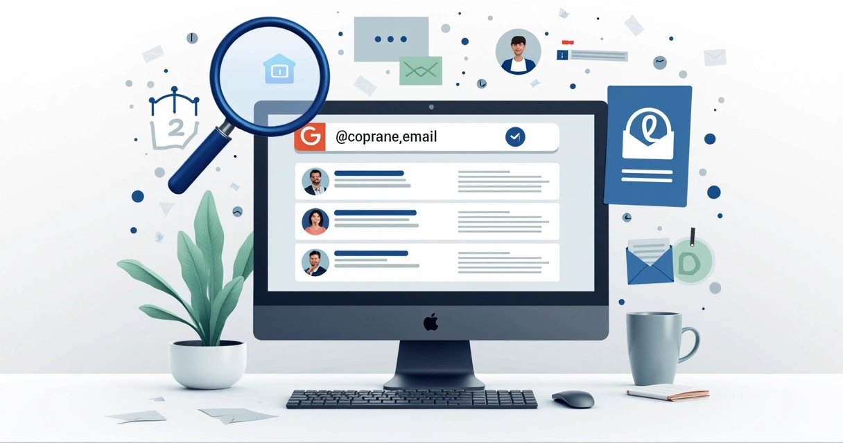 Busca de e-mail sendo feita no Google mostrando resultados 