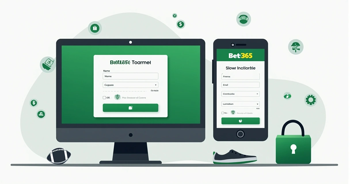 Tela de registro com formulário preenchido e botão de cadastro na Bet365 