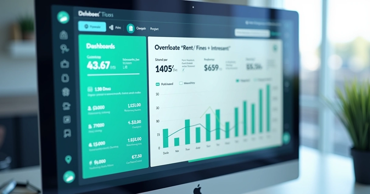 Tela de sistema mostrando cálculo de multa sobre aluguel