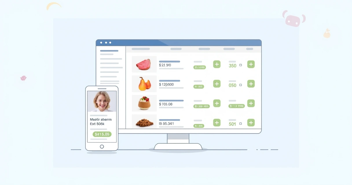 Tela do Catálogo Mobile mostrando produtos organizados em categorias