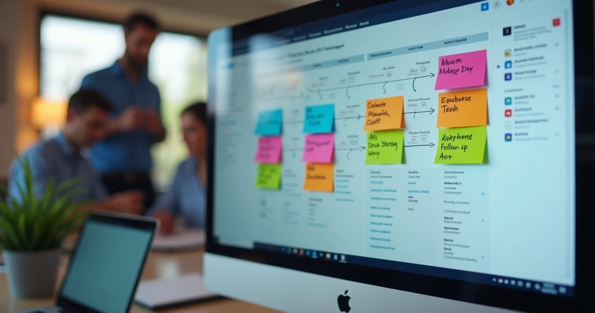 Tela de CRM mostrando sequência automatizada de conversas com leads