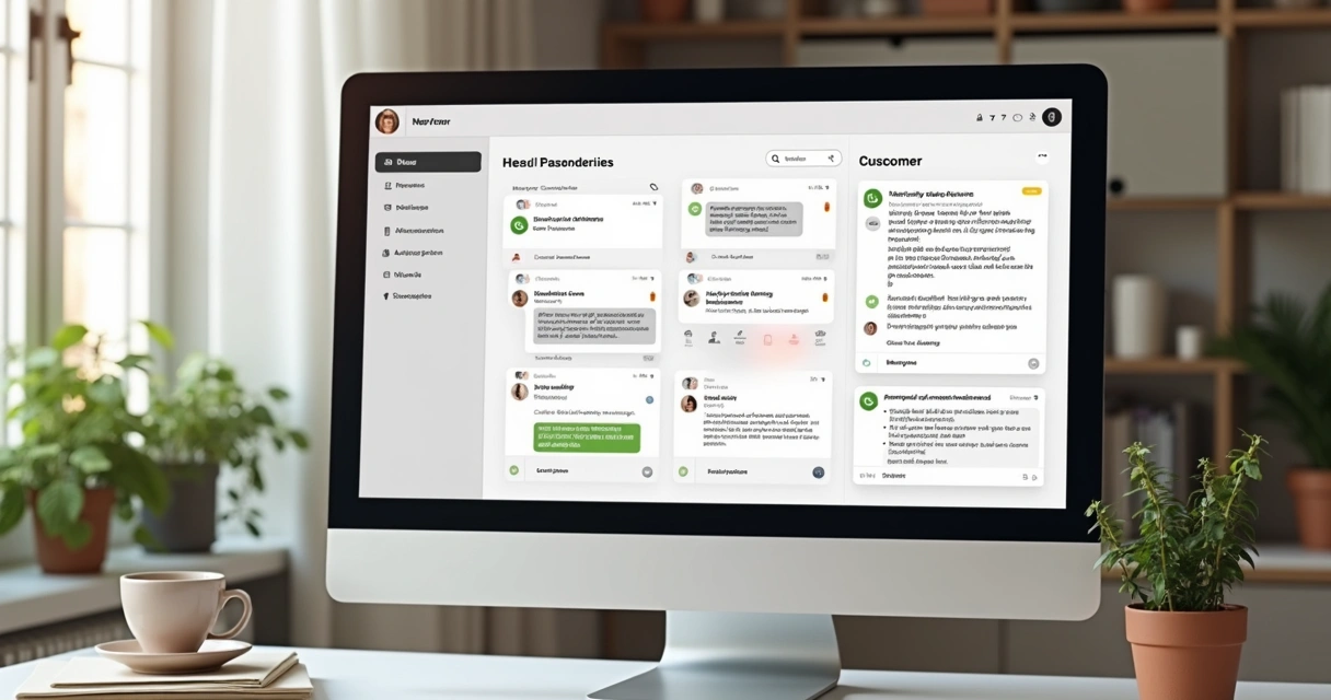 Tela de CRM com contatos de WhatsApp organizados