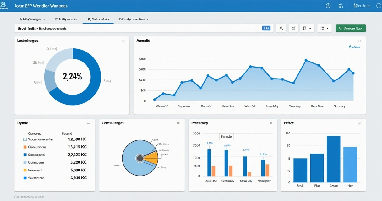 Tela de ERP mostrando dashboard de controle de CMV 