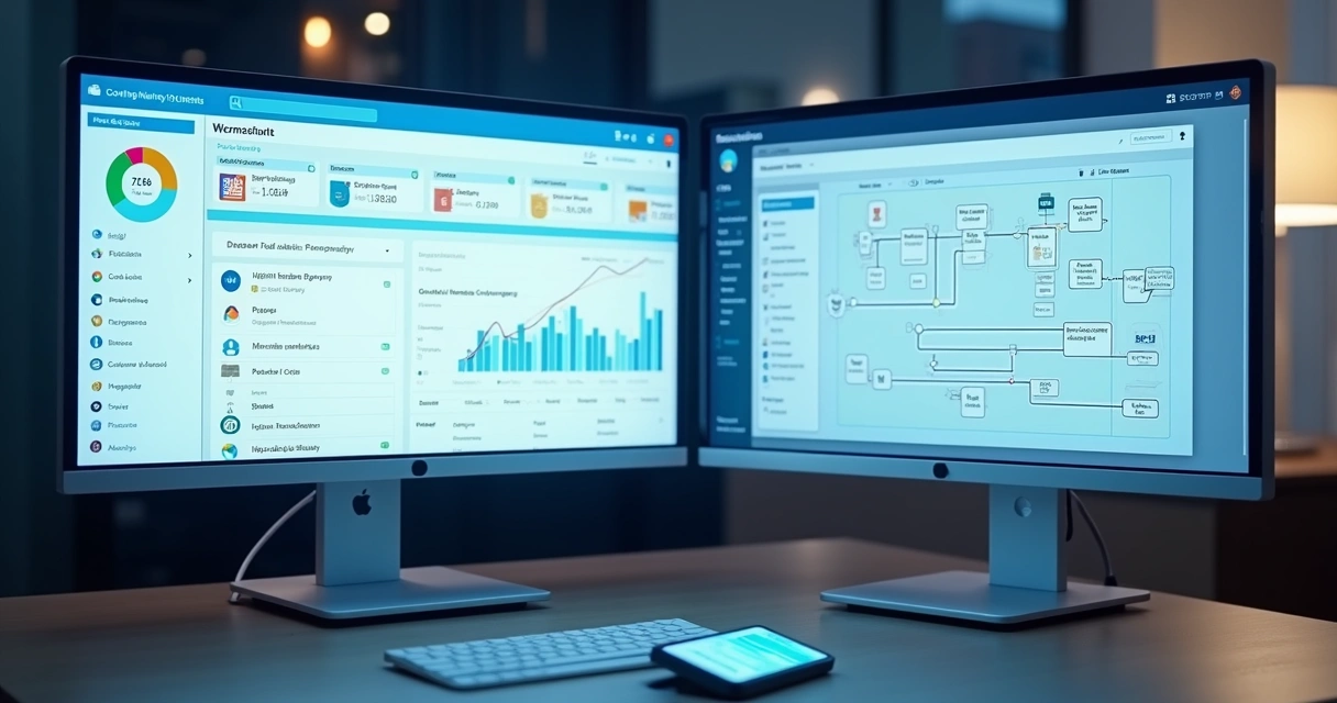 Integração visual entre tela de CRM e ferramentas de marketing automation.