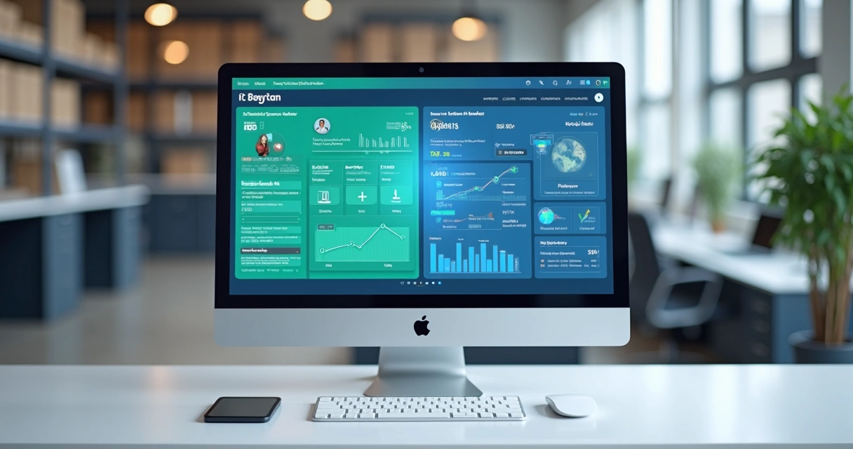 Tela de sistema mostrando integração entre ERP e e-commerce 