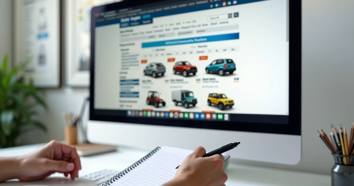 Tela de computador com página de leilão online da Caixa aberta 