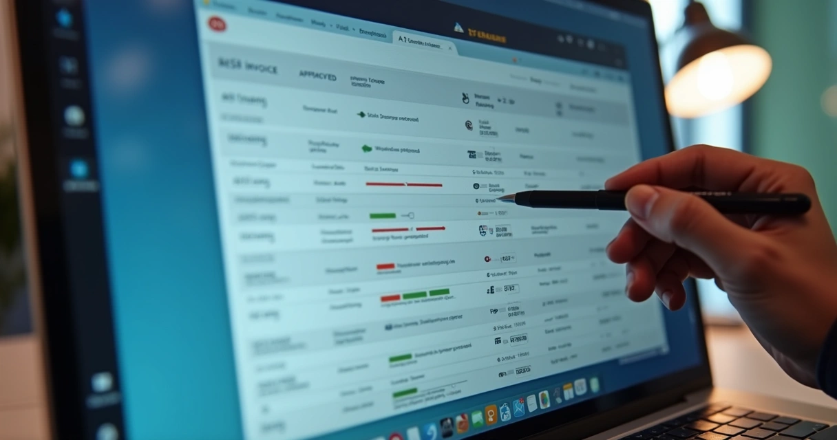 Tela de logs de plataforma SaaS de notas fiscais