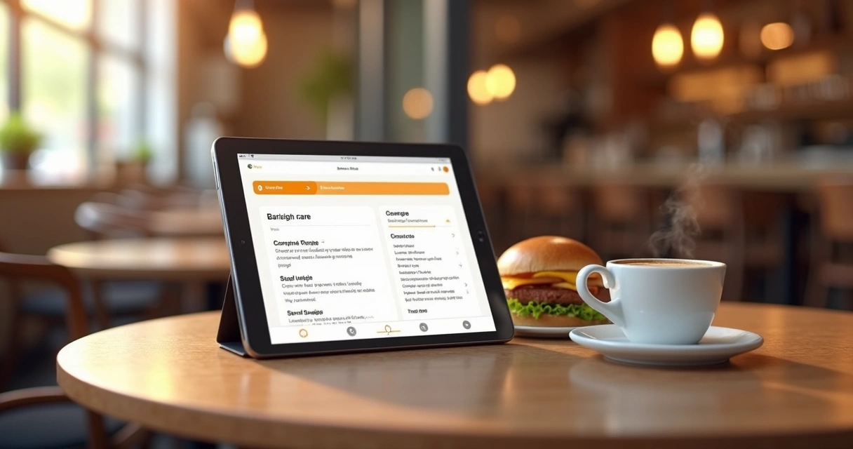 Exemplo visual menu digital simples