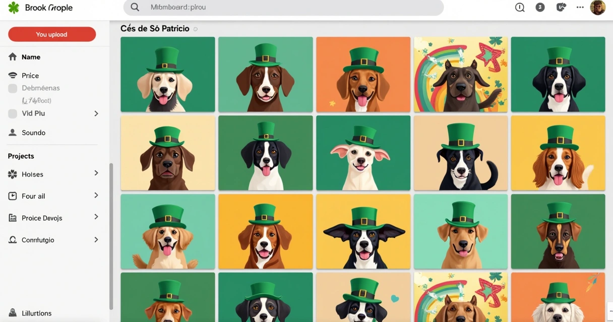 Canvas infinito com diversas ilustrações geradas automaticamente 