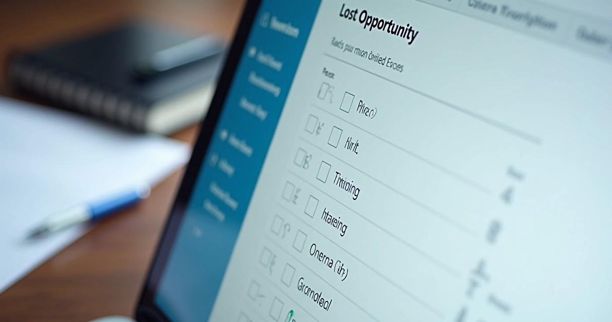 Registro de motivo de perda dentro de CRM