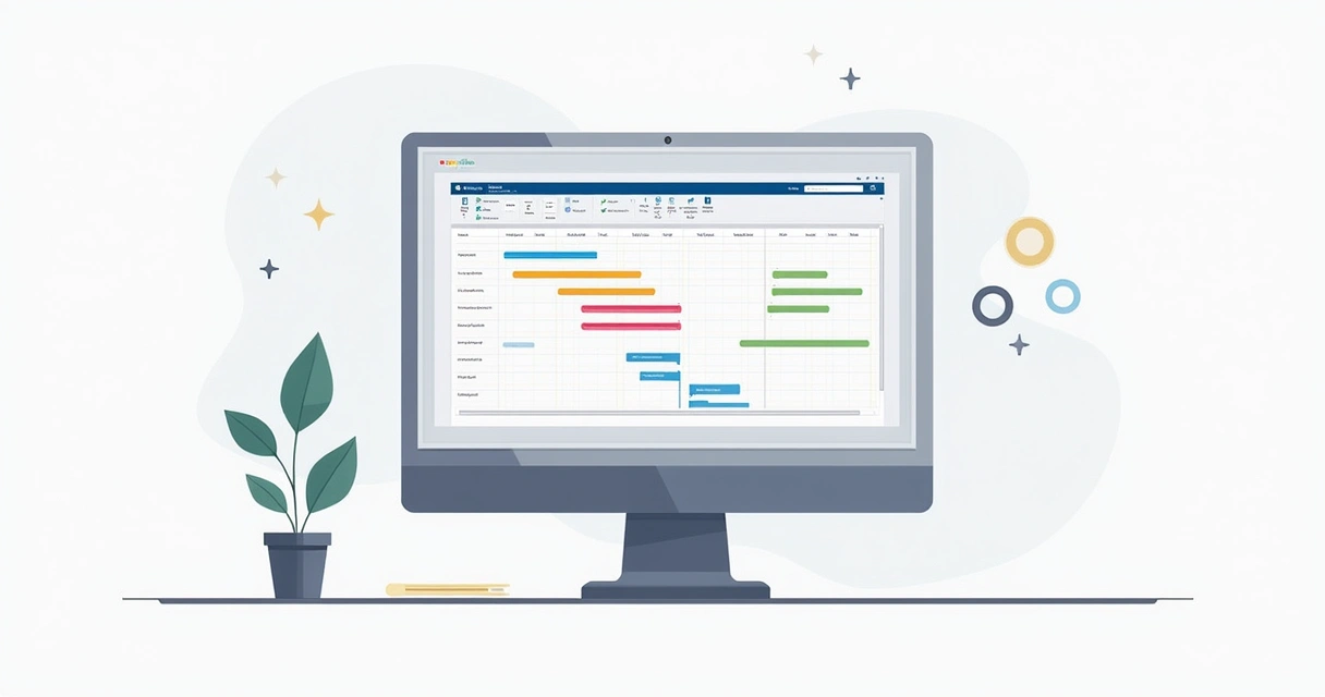 Tela do Microsoft Project com colunas de requisitos marcadas 