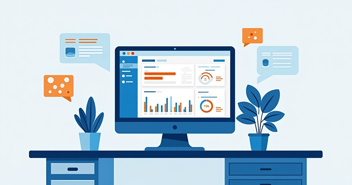 Painel de indicadores de onboarding vendedor novo na tela do computador 