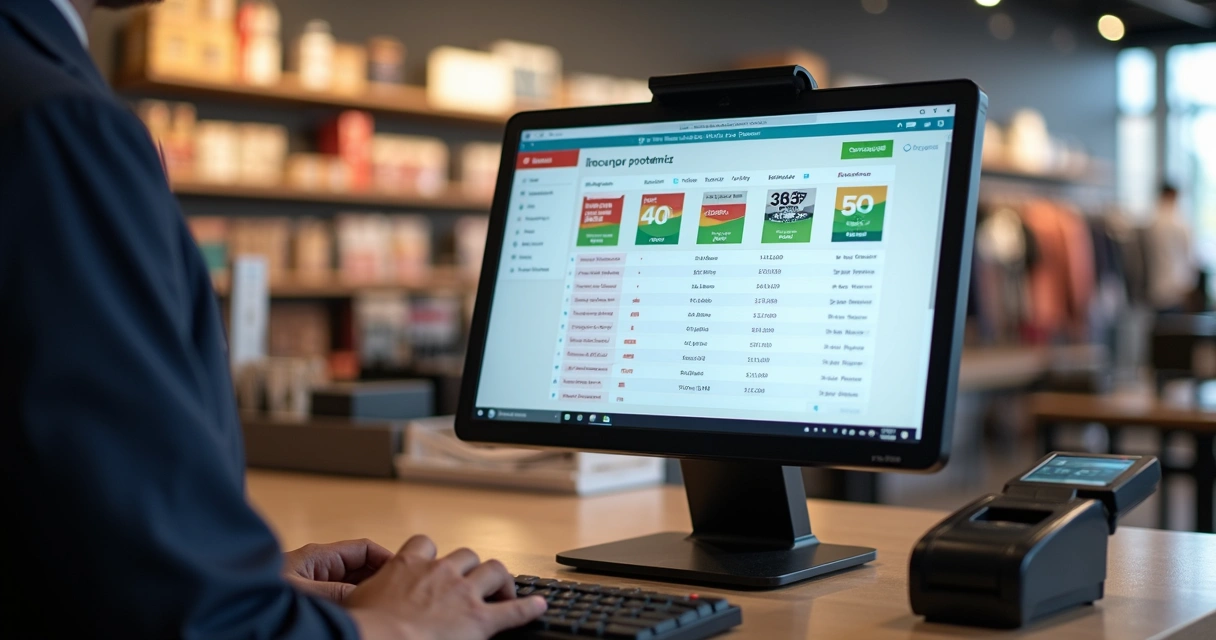 Tela de PDV com promoção ativa em produtos 