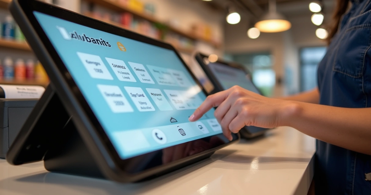 Tela de PDV Smart com produtos e pagamentos 