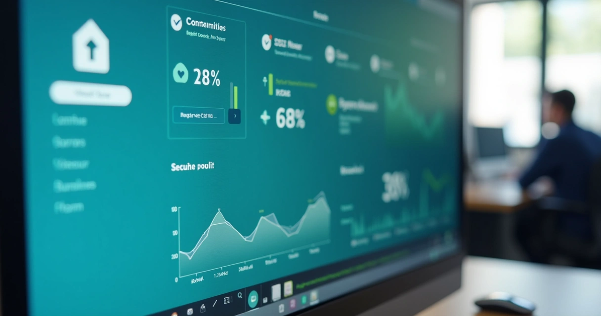 Dashboard de plataforma de saúde mostrando stack de tecnologia 