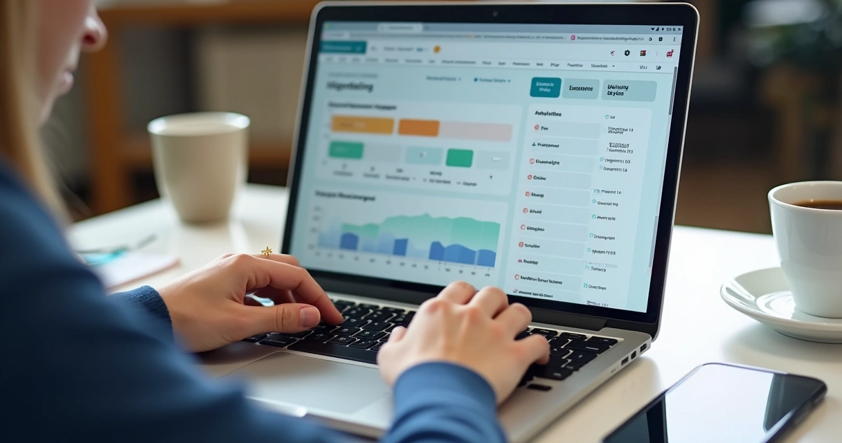 Tela de simulado Enem online em notebook 