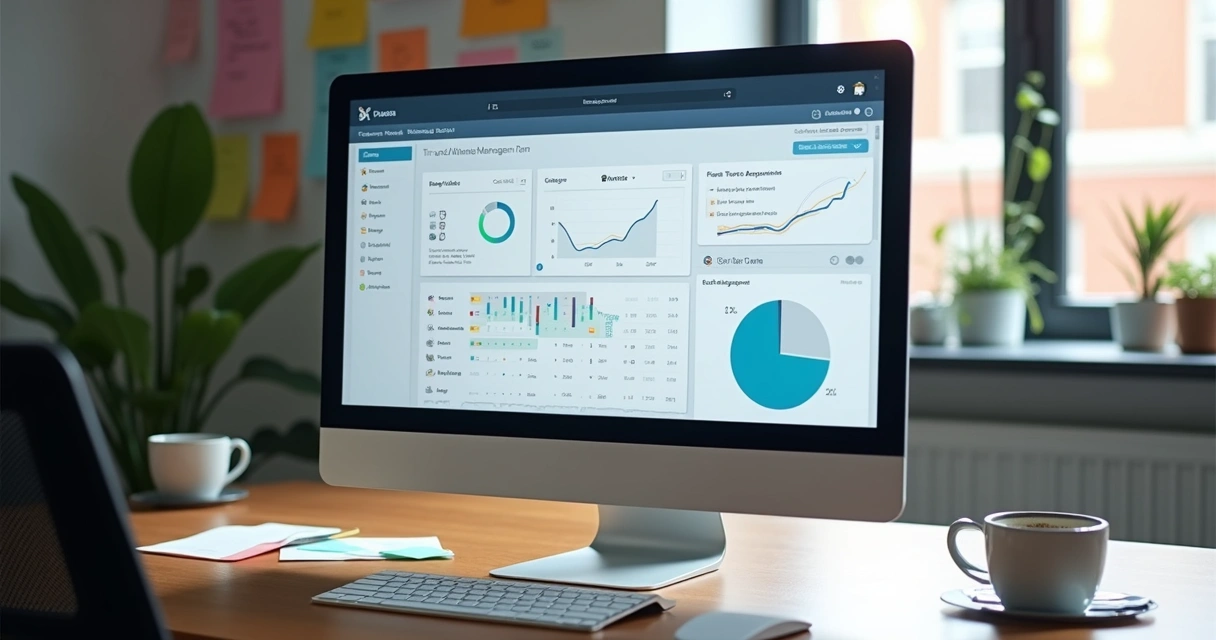Interface de sistema de controle de ponto digital em notebook 
