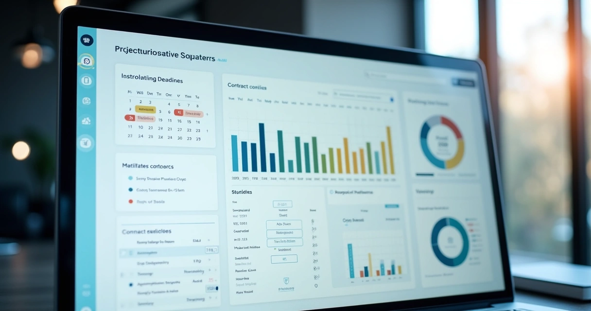 Tela de software mostrando alerta sobre vencimento de contratos 