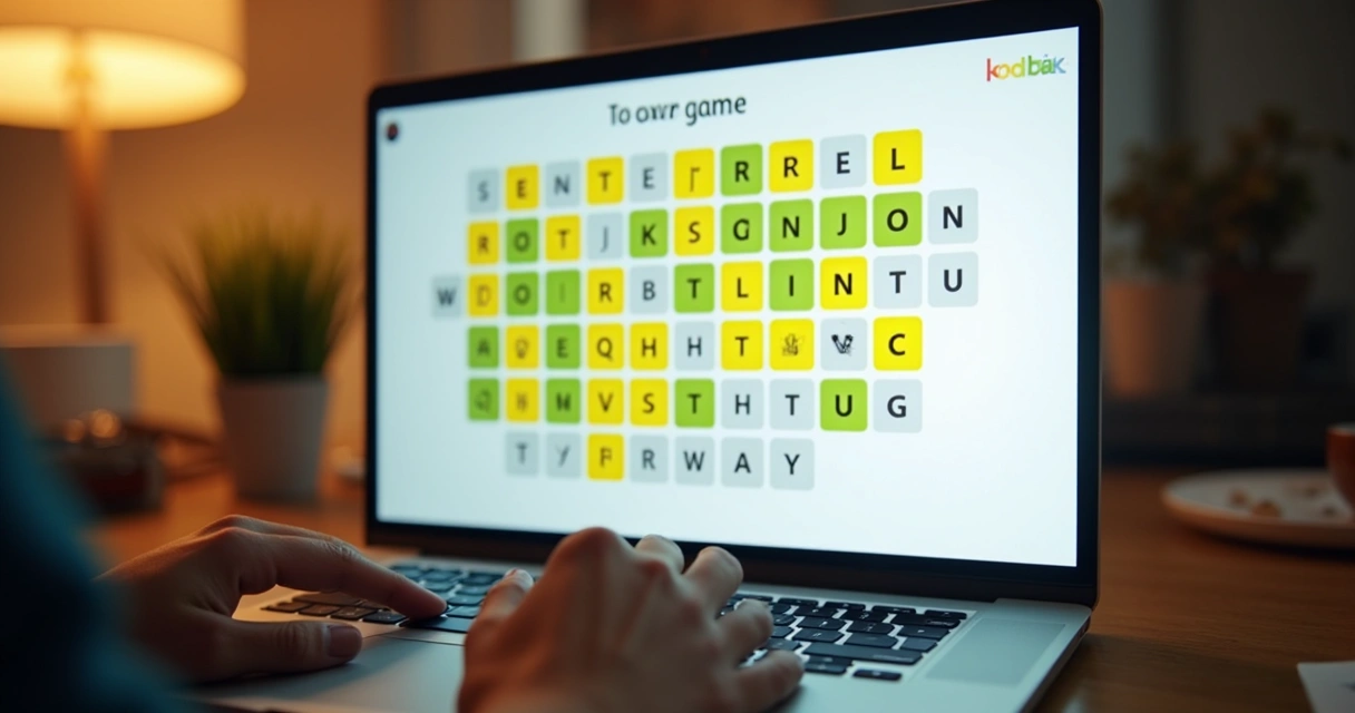 Tela do jogo Wordle com quadrados coloridos mostrando tentativas 