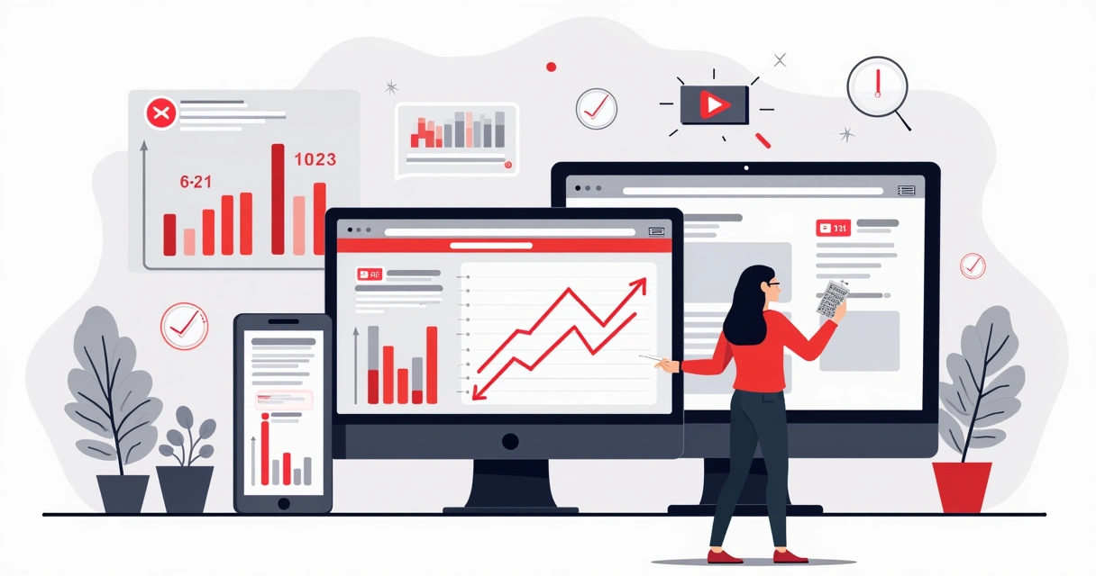 Telas mostrando gráficos gratuitos de canais do YouTube 