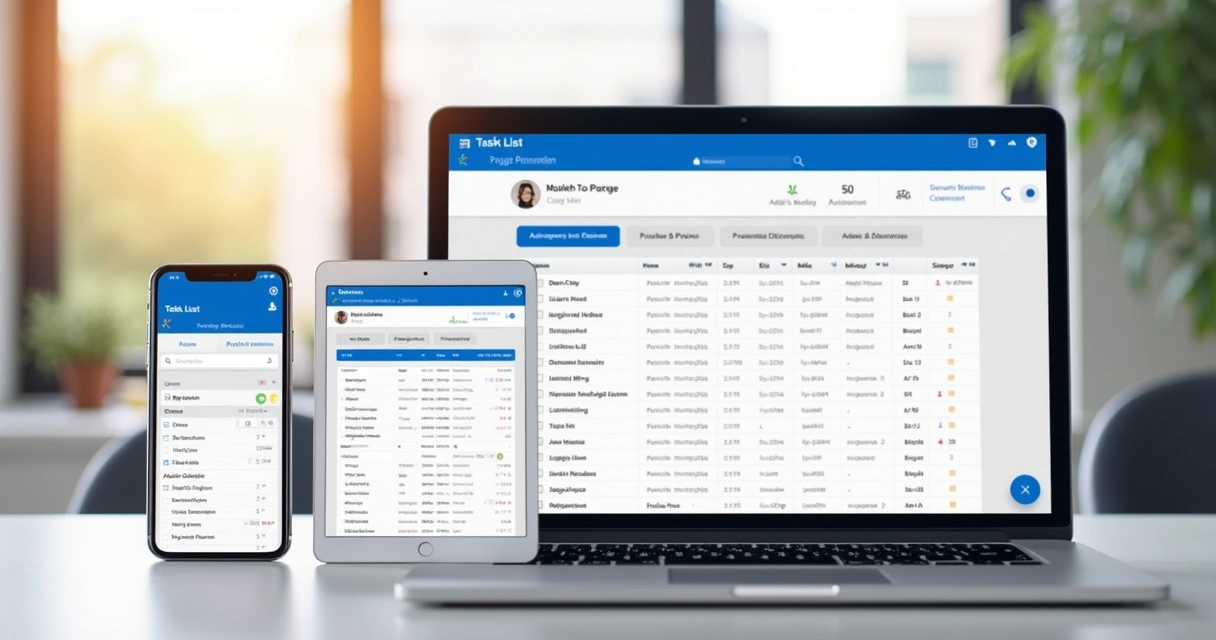 Exemplo das três telas principais de um app criado no Power Apps 