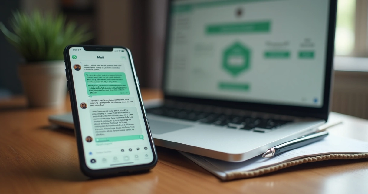 Celular exibindo fluxos de automação no WhatsApp com interface de chatbot