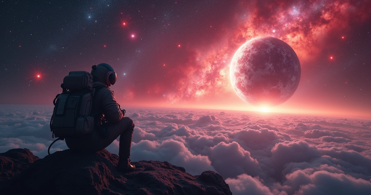 Telescópio Espacial Roman observando o bojo da Via Láctea com estrelas vermelhas e nebulosas ao fundo 