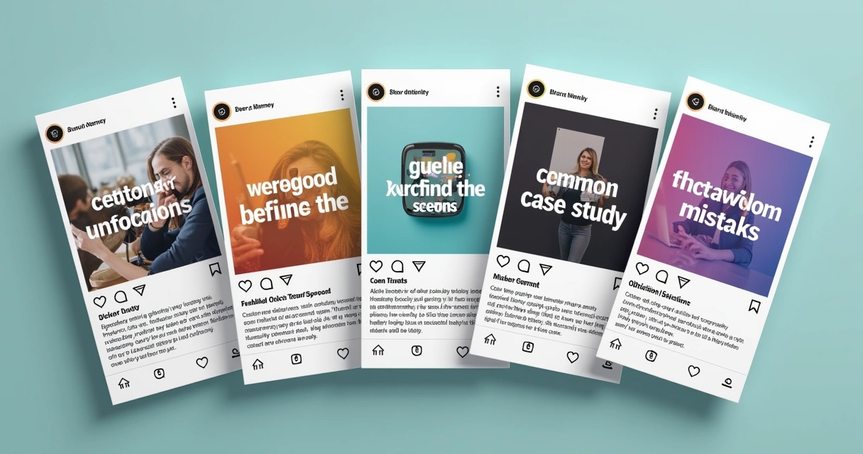 Vários carrosséis impressos sobre temas de vendas 