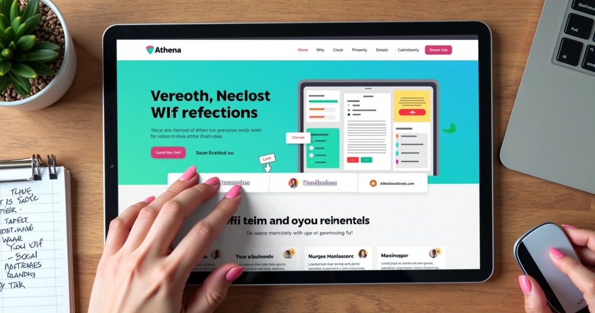 Exemplo de site com template Athena no WordPress.org
