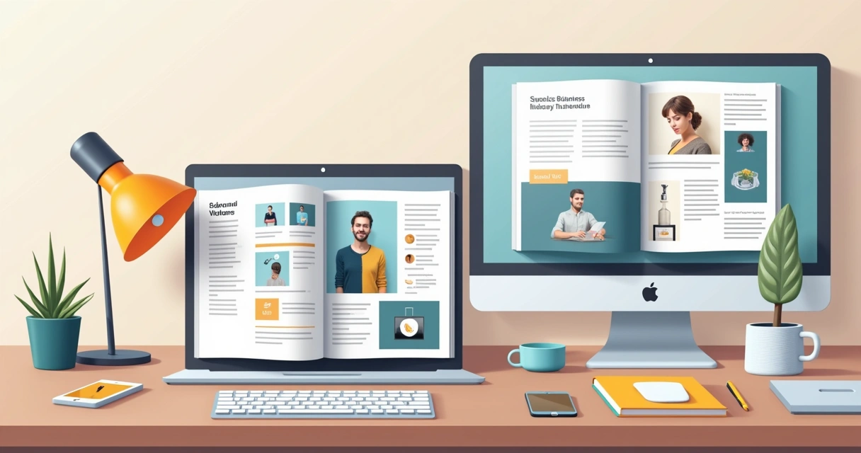 Modelo profissional de catálogo B2B editável no Canva