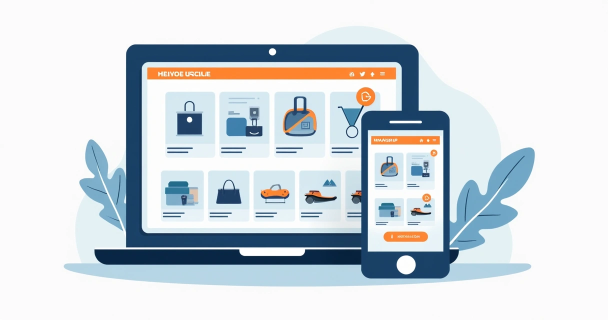 Exemplo de página inicial de catálogo virtual com organização de produtos por categorias 