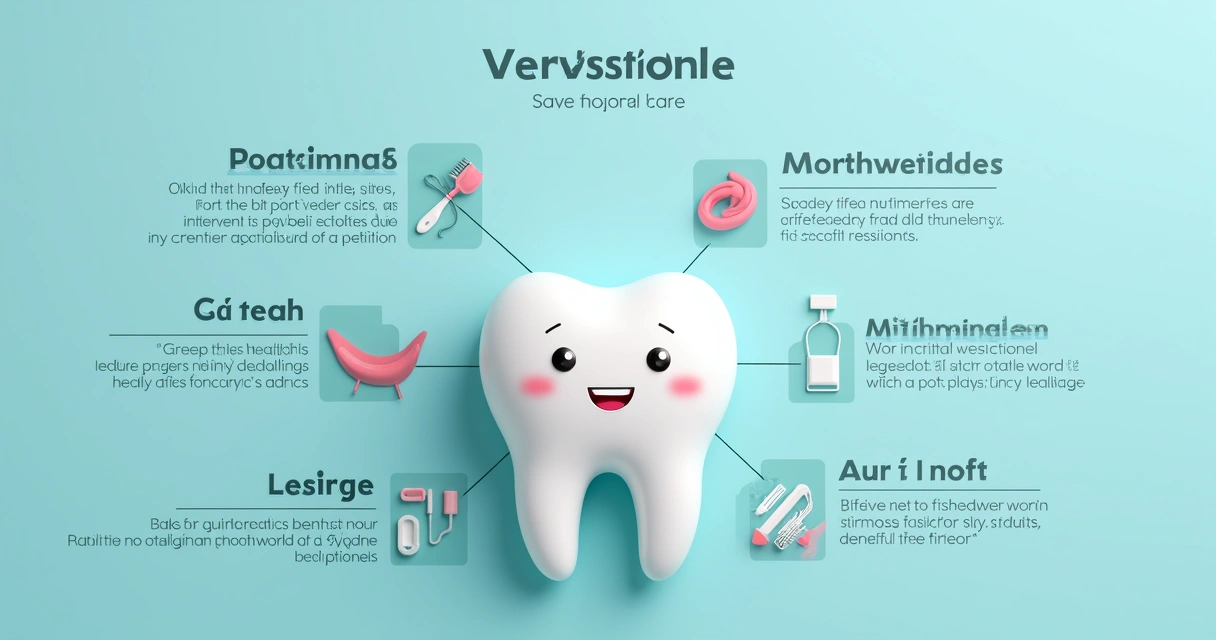 Template visual com dicas para saúde bucal 