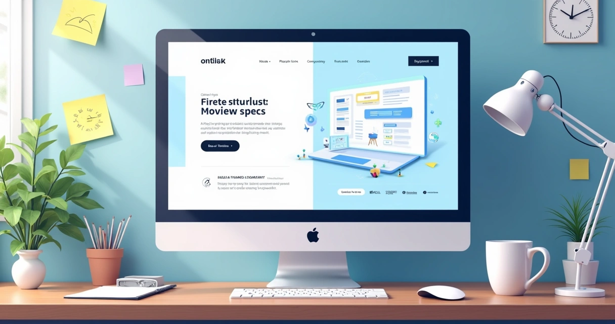 Visual de template de landing page focada em conversão 
