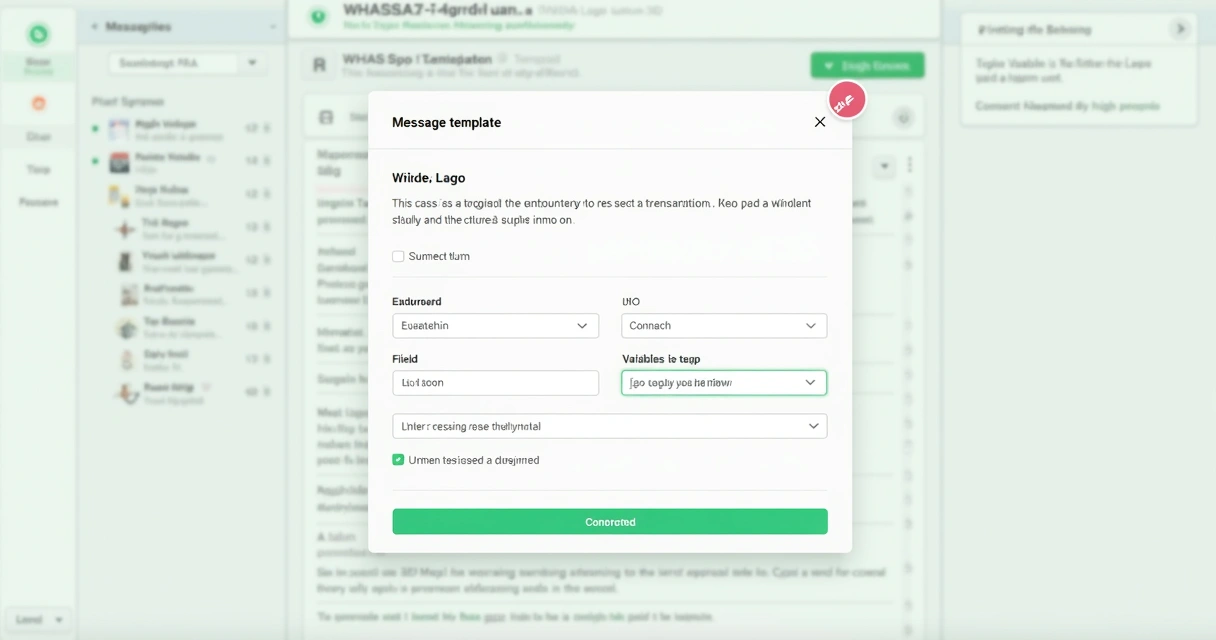 Exemplo de template de mensagem do WhatsApp em painel online