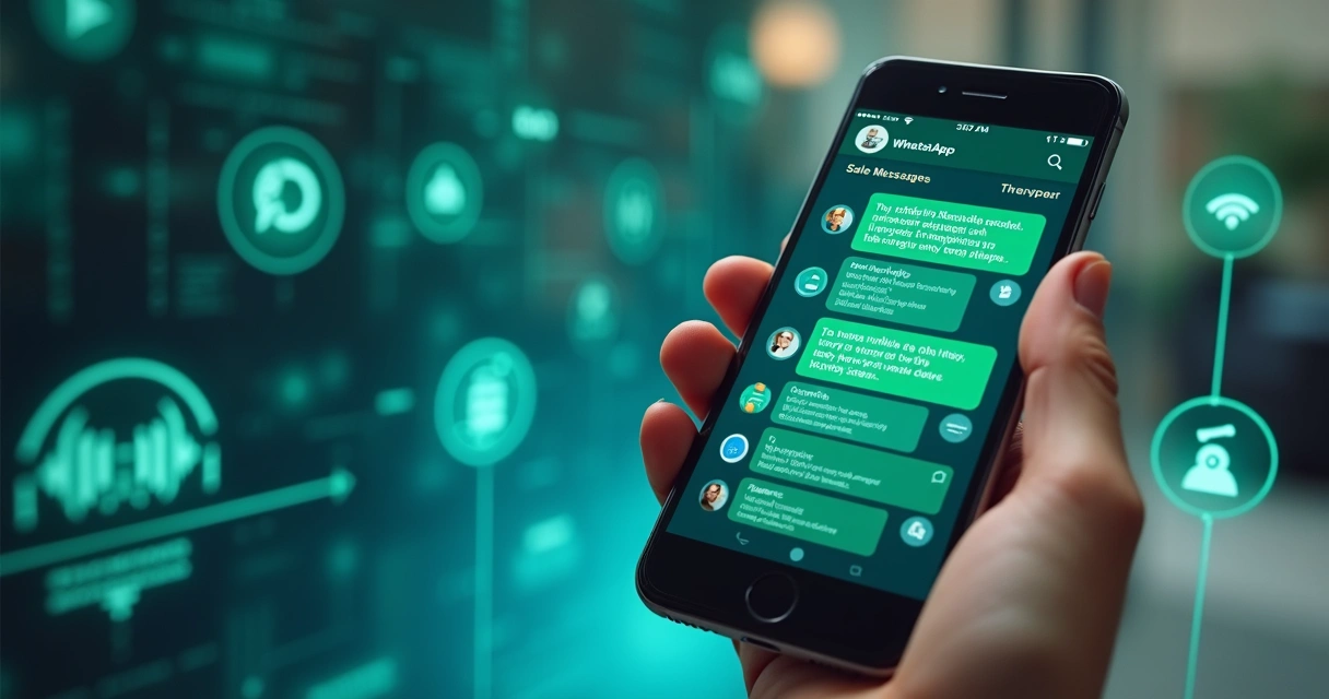 Celular com exemplos de mensagens para vendas